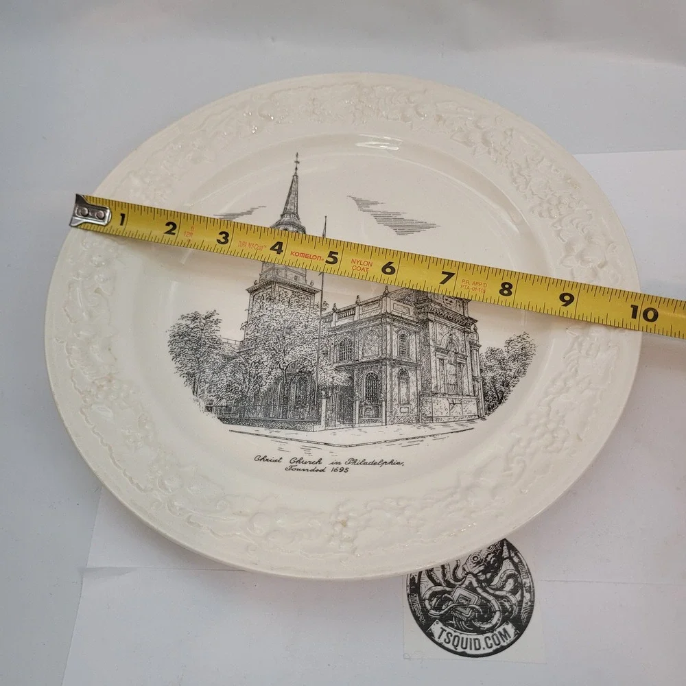 Homer Laughlin Christ Church Philadelphia Plate Eggshell Theme Vintage 1947 10